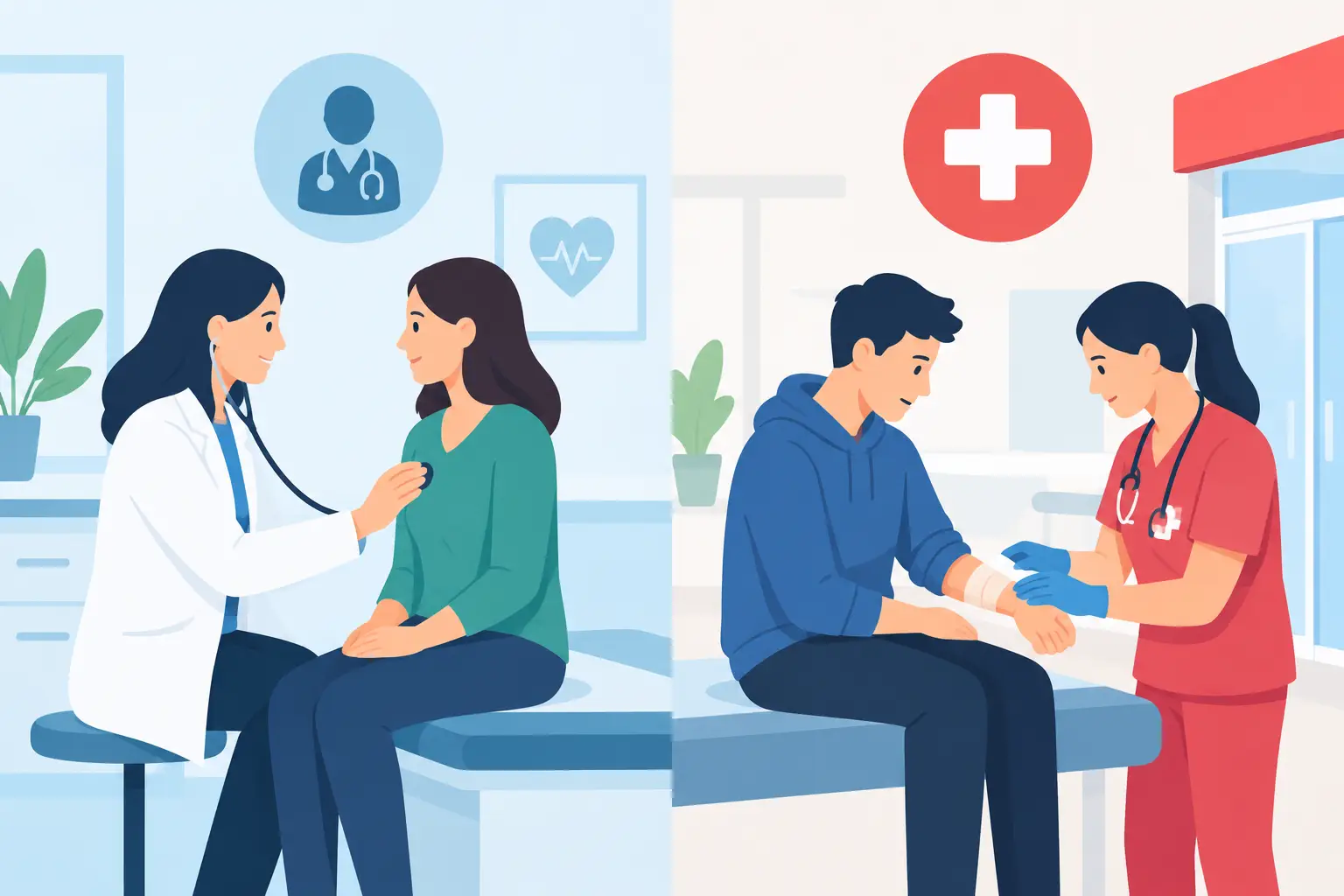 Primary Care Versus Urgent Care Explained - Safe Space Clinic Primary Care Versus Urgent Care Explained